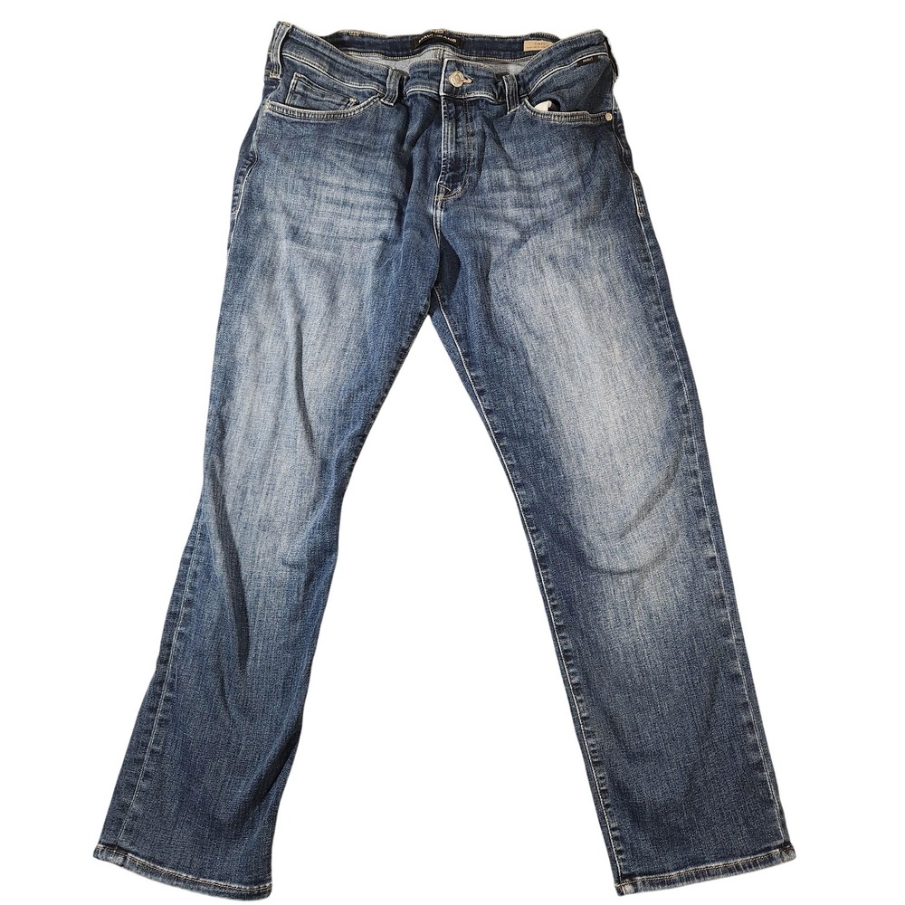 Vintage Y2k Mavi Jeans Mens Jeans 38x32 Blue Matt Relaxed Straight Stretch Denim